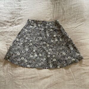 We Too Floral GreenishGray Skirt
